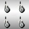 Service Caster 4 Inch 316SS Black Polyurethane Swivel 7/8 Inch Expanding Stem Caster Set SCC SCC-SS316EX20S414-PPUB-BLK-78-4 - alternate 3